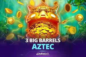 Playtech : 3 Big Barrels Aztec - POCKETSLOT777